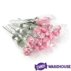 Albert's Foiled Milk Chocolate Roses - Pink: 20-Piece Bouquet -Candy Promotion Sale albert s foiled milk chocolate roses pink 20 piece bouquet candy warehouse 3