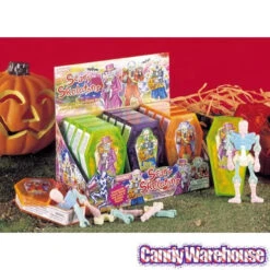 Albert's Scary Skeletons Interlocking Bones Candy Coffins: 12-Piece Display -Candy Promotion Sale albert s scary skeletons interlocking bones candy coffins 12 piece display candy warehouse 3