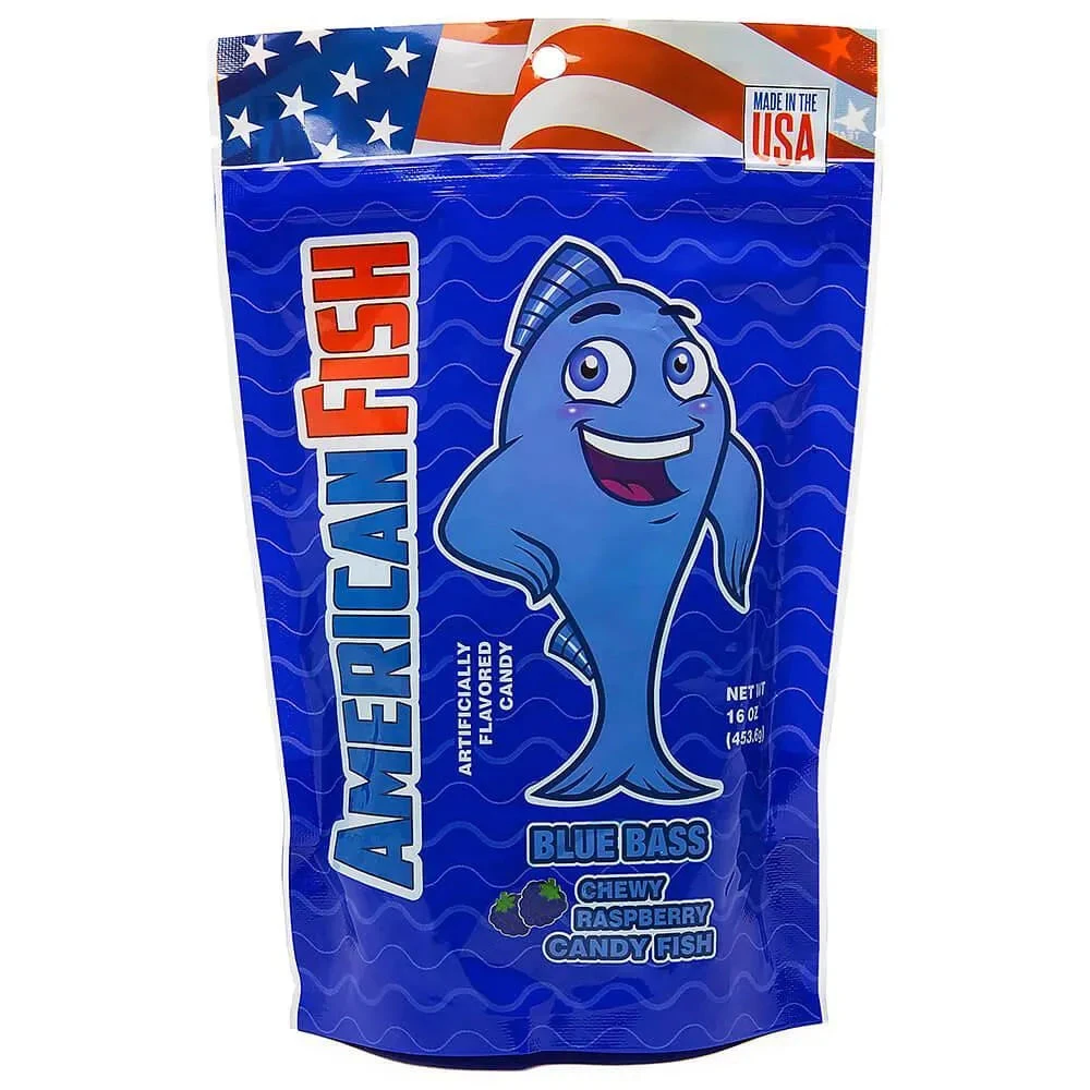 American Fish Chewy Candy - Blue: 16-Ounce Bag 1 American Fish Chewy Candy - Blue: 16-Ounce Bag