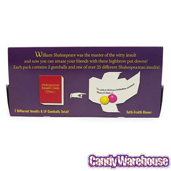 Archie McPhee Shakespearean Insult Gum Packs: 7-Piece Set 3 Archie McPhee Shakespearean Insult Gum Packs: 7-Piece Set - Image 3