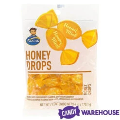 Arcor Honey Drops Hard Candy: 6-Ounce Bag -Candy Promotion Sale arcor honey drops hard candy 6 ounce bag candy warehouse 3