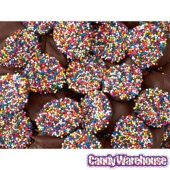 Asher's Deluxe Milk Chocolate Drops With Rainbow Nonpareils: 8LB Box -Candy Promotion Sale asher s deluxe milk chocolate drops with rainbow nonpareils 8lb box candy warehouse 3