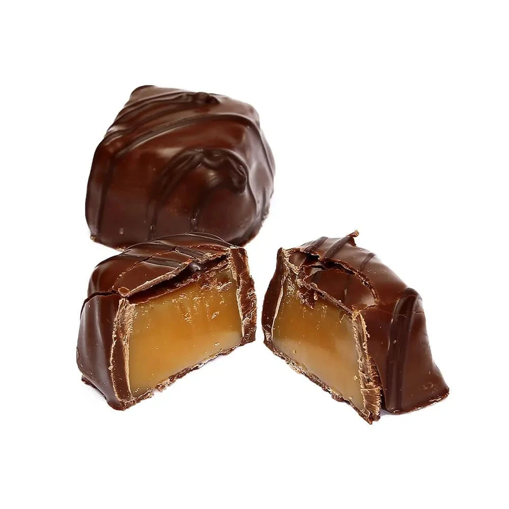 Asher's Milk Chocolate Covered Vanilla Caramels: 6LB Box 1 Asher's Milk Chocolate Covered Vanilla Caramels: 6LB Box
