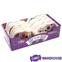 Bee International Day Of The Dead Skull Pops: 12-Piece Display -Candy Promotion Sale bee international day of the dead skull pops 12 piece display candy warehouse 3