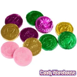 Bee International Mardi Gras Bubble Gum Coins: 100-Piece Bag -Candy Promotion Sale bee international mardi gras bubble gum coins 100 piece bag candy warehouse 3 9f28dd1c 2ea9 4d3d a2ca 2d0b8ca63c77