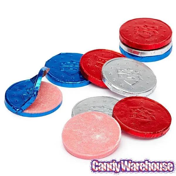 Bee International Patriotic USA Bubble Gum Coins: 100-Piece Bag 3 Bee International Patriotic USA Bubble Gum Coins: 100-Piece Bag - Image 3