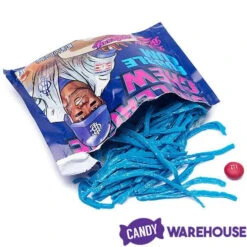 Big League Chew Bubble Gum Packs - Blue Raspberry: 12-Piece Box -Candy Promotion Sale big league chew bubble gum packs blue raspberry 12 piece box candy warehouse 3