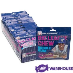 Big League Chew Bubble Gum Packs - Blue Raspberry: 12-Piece Box -Candy Promotion Sale big league chew bubble gum packs blue raspberry 12 piece box candy warehouse 4