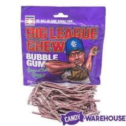 Big League Chew Bubble Gum Packs - Grape: 12-Piece Box -Candy Promotion Sale big league chew bubble gum packs grape 12 piece box candy warehouse 4