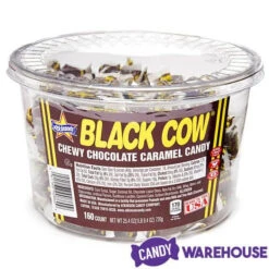 Black Cow Bite-Size Chocolate Caramel Candy: 160-Piece Tub -Candy Promotion Sale black cow bite size chocolate caramel candy 160 piece tub candy warehouse 4