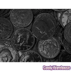Black Foiled Milk Chocolate Coins: 1LB Bag -Candy Promotion Sale black foiled milk chocolate coins 1lb bag candy warehouse 3
