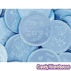 Blue Foiled Baby Boy Milk Chocolate Coins: 1LB Bag -Candy Promotion Sale blue foiled baby boy milk chocolate coins 1lb bag candy warehouse 4 c9236fca 1cc5 43bc a9f9 06edbae5cc8b