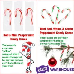 Bobs Sweet Stripes Mini Peppermint Candy Canes: 260-Piece Tub -Candy Promotion Sale bobs sweet stripes mini peppermint candy canes 280 piece tub candy warehouse 3