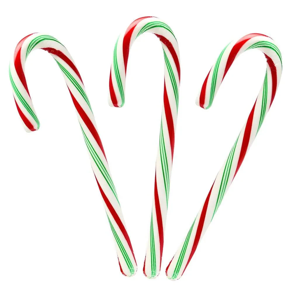 Bobs Sweet Stripes Red, White And Green Peppermint Candy Canes: 12-Piece Box 1 Bobs Sweet Stripes Red, White And Green Peppermint Candy Canes: 12-Piece Box