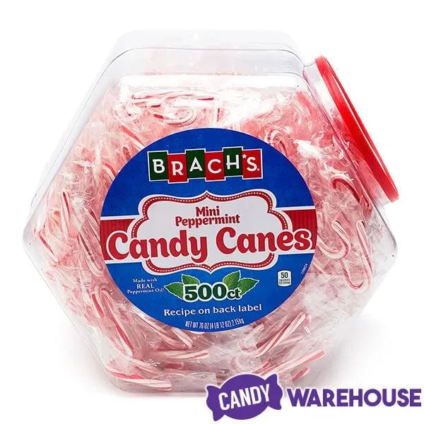 Brach's Peppermint Mini Candy Canes: 500-Piece Tub 2 Brach's Peppermint Mini Candy Canes: 500-Piece Tub - Image 2