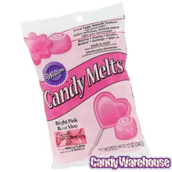 Wilton Candy Melts - Hot Pink: 12-Ounce Bag -Candy Promotion Sale candy melts hot pink 12 ounce bag candy warehouse 3