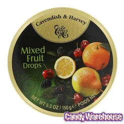 Cavendish & Harvey Hard Candy Drops Tins - Mixed Fruit: 12-Piece Box 5 Cavendish & Harvey Hard Candy Drops Tins - Mixed Fruit: 12-Piece Box -Candy Promotion Sale cavendish and harvey hard candy drops tins mixed fruit 12 piece box candy warehouse 3