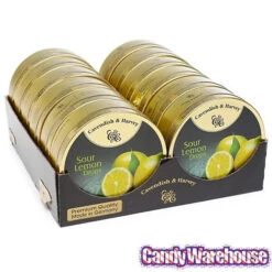 Cavendish & Harvey Hard Candy Drops Tins - Sour Lemon: 12-Piece Box -Candy Promotion Sale cavendish and harvey hard candy drops tins sour lemon 12 piece box candy warehouse 3