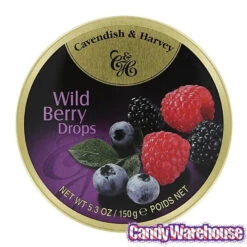 Cavendish & Harvey Hard Candy Drops Tins - Wild Berry: 12-Piece Box -Candy Promotion Sale cavendish and harvey hard candy drops tins wild berry 12 piece box candy warehouse 3