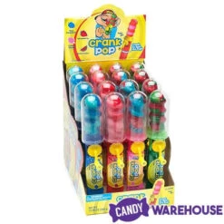 Crank Pop Spinning Lollipops: 16-Piece Display -Candy Promotion Sale crank pop spinning lollipops 16 piece display candy warehouse 3