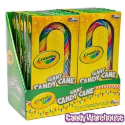 Crayola Giant Candy Canes: 12-Piece Box -Candy Promotion Sale crayola giant candy canes 12 piece box candy warehouse 3