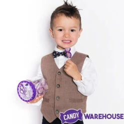 CurlyCutes Petite Crystal Ribbon Pops - Purple Grape: 20-Piece Jar -Candy Promotion Sale curlycutes petite crystal ribbon pops purple grape 20 piece jar candy warehouse 3