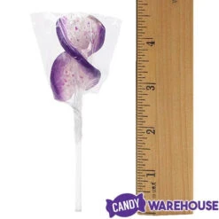 CurlyCutes Petite Crystal Ribbon Pops - Purple Grape: 20-Piece Jar -Candy Promotion Sale curlycutes petite crystal ribbon pops purple grape 20 piece jar candy warehouse 6