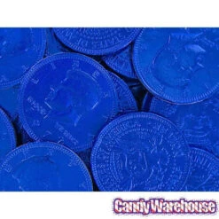 Dark Blue Foiled Milk Chocolate Coins: 1LB Bag 9 Dark Blue Foiled Milk Chocolate Coins: 1LB Bag -Candy Promotion Sale dark blue foiled milk chocolate coins 1lb bag candy warehouse 5