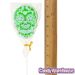 Day Of The Dead Skull Hard Candy Lollipops: 12-Piece Bag -Candy Promotion Sale day of the dead skull hard candy lollipops 12 piece bag candy warehouse 4