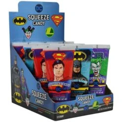 DC Comics Squeeze Candy Tubes: 12-Piece Display -Candy Promotion Sale dc comics squeeze candy tubes 12 piece display candy warehouse 4