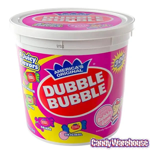 Dubble Bubble Gum - Assorted: 300-Piece Tub 3 Dubble Bubble Gum - Assorted: 300-Piece Tub - Image 3