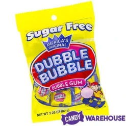 Dubble Bubble Sugar Free Gum Packets: 240-Piece Box -Candy Promotion Sale dubble bubble sugar free gum packets 240 piece box candy warehouse 3