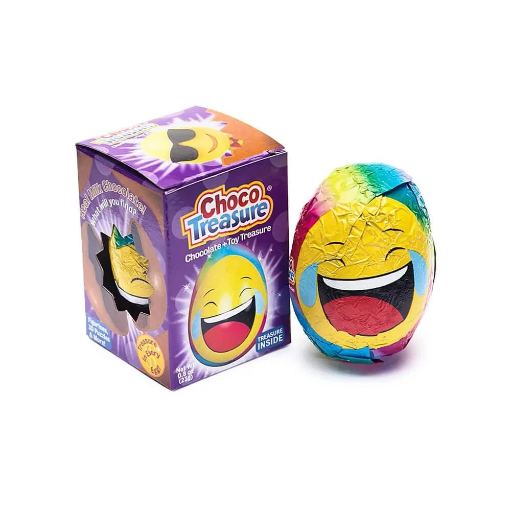 Emoji ChocoTreasure Surprise Eggs With Toy Inside: 12-Piece Box 1 Emoji ChocoTreasure Surprise Eggs With Toy Inside: 12-Piece Box