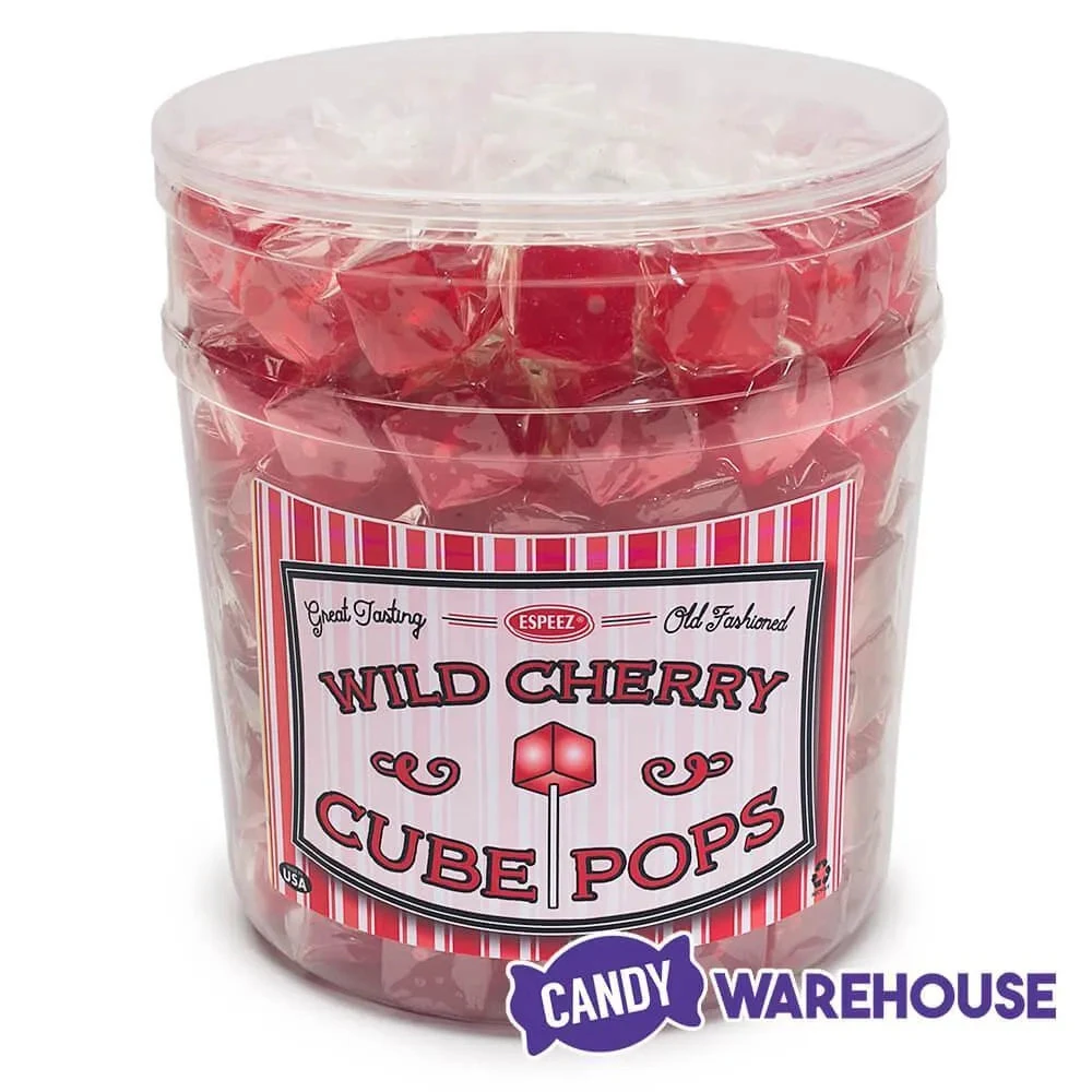 Espeez Cube Pop - Wild Cherry: 100-Piece Tub 3 Espeez Cube Pop - Wild Cherry: 100-Piece Tub - Image 3