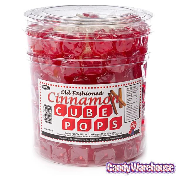 Espeez Cube Pops - Cinnamon: 100-Piece Tub 3 Espeez Cube Pops - Cinnamon: 100-Piece Tub - Image 3