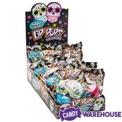 Flix Candy Day Of The Dead Sweet Skull Lip Pops Candy Packs: 12-Piece Display -Candy Promotion Sale flix candy day of the dead sweet skull lip pops candy packs 12 piece display candy warehouse 8