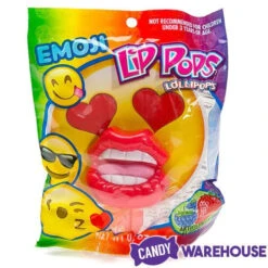 Flix Candy Emoji Lip Pops Candy Packs: 12-Piece Display -Candy Promotion Sale flix candy emoji lip pops candy packs 12 piece display candy warehouse 4