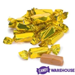Foiled Caramel Candy - Gold: 180-Piece Bag -Candy Promotion Sale foiled caramel candy gold 180 piece bag candy warehouse 4