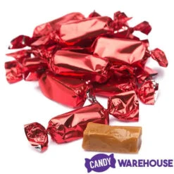 Foiled Caramel Candy - Red: 180-Piece Bag -Candy Promotion Sale foiled caramel candy red 180 piece bag candy warehouse 4