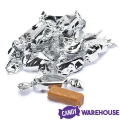 Foiled Caramel Candy - Silver: 180-Piece Bag 7 Foiled Caramel Candy - Silver: 180-Piece Bag -Candy Promotion Sale foiled caramel candy silver 180 piece bag candy warehouse 3