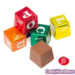 Foiled Chocolate And Hazelnut ABC Blocks Candy: 145-Piece Tub -Candy Promotion Sale foiled chocolate and hazelnut abc blocks candy 145 piece tub candy warehouse 3