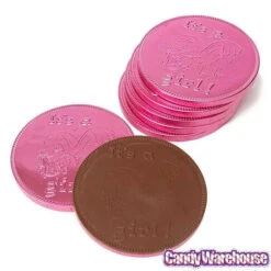 Fort Knox It's A Girl Foiled Milk Chocolate 4-Inch Medallions: 20-Piece Box 6 Fort Knox It's A Girl Foiled Milk Chocolate 4-Inch Medallions: 20-Piece Box -Candy Promotion Sale fort knox it s a girl foiled milk chocolate 4 inch medallions 20 piece box candy warehouse 3