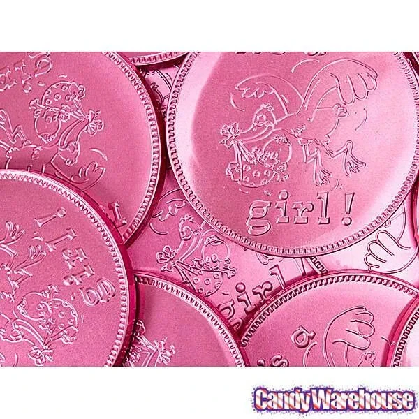 Fort Knox It's A Girl Foiled Milk Chocolate 4-Inch Medallions: 20-Piece Box 4 Fort Knox It's A Girl Foiled Milk Chocolate 4-Inch Medallions: 20-Piece Box - Image 4