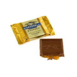 Ghirardelli Milk Chocolate With Caramel Filling Squares: 50-Piece Box