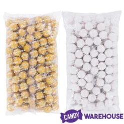 Gumballs Color Combo - Gold And White: 4LB Box -Candy Promotion Sale gumballs color combo gold and white 4lb box candy warehouse 4