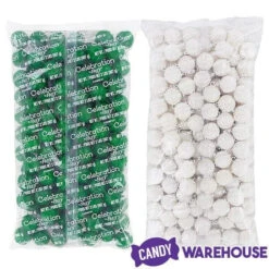 Gumballs Color Combo - Green And White: 4LB Box -Candy Promotion Sale gumballs color combo green and white 4lb box candy warehouse 4