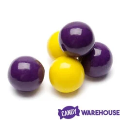 Gumballs Color Combo - Purple And Yellow: 4LB Box -Candy Promotion Sale gumballs color combo purple and yellow 4lb box candy warehouse 3