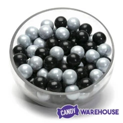 Gumballs Color Combo - Silver And Black: 4LB Box -Candy Promotion Sale gumballs color combo silver and black 4lb box candy warehouse 4