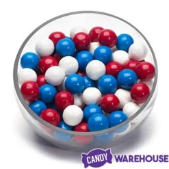 Gumballs Color Combo - USA Red, White And Blue: 6LB Box -Candy Promotion Sale gumballs color combo usa red white and blue 6lb box candy warehouse 4