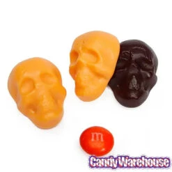 Gummy Skulls - Black And Orange: 5LB Bag -Candy Promotion Sale gummy skulls black and orange 5lb bag candy warehouse 3